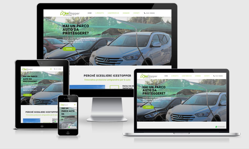 Creazione sito web aziendale per azienda vendita reti antigrandine per auto